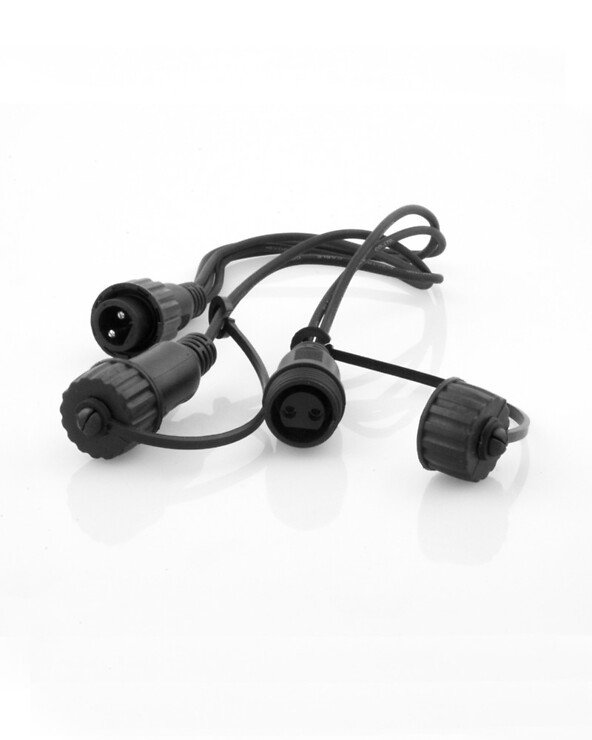 Sirius Schwarz Tech-Line Lichterketten Verteiler 2-Arm 230V