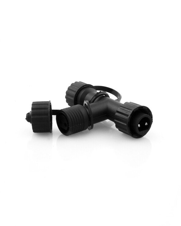 Sirius Schwarz Tech-Line Lichterketten Verteiler T-Stück 230V 7 X 5 Cm