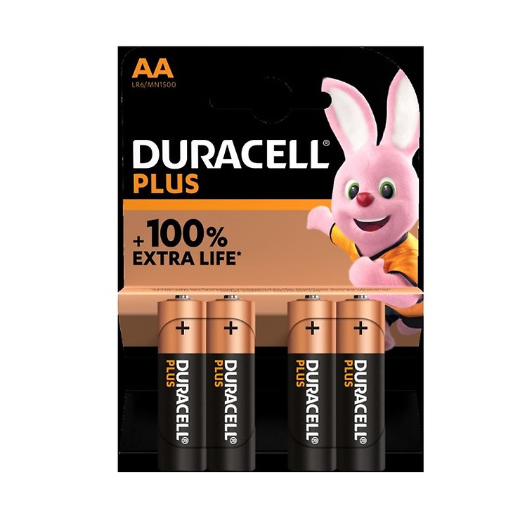 Duracell Plus 100, Einwegbatterie, AA, Alkali, 1,5 V, 4 Stück(e), Mehrfarbig - Bild 7