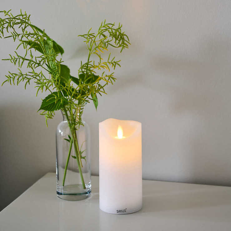 Sirius Weiss Led Kerze Sara 7,5 X 15 Cm Wiederaufladbar Weiß
