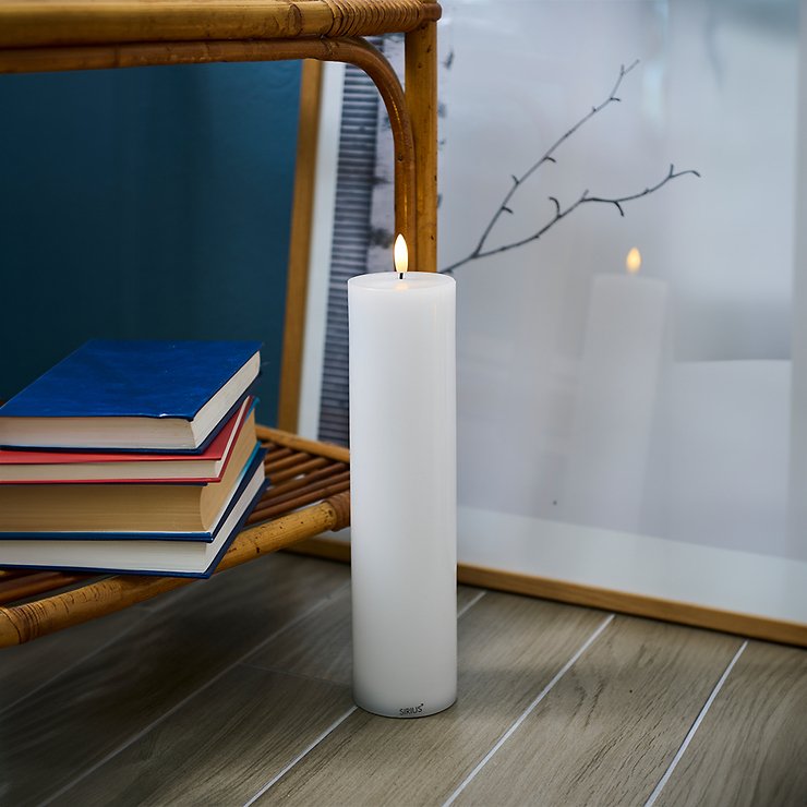 Sirius Weiss Led Kerze Sille 5 X 20 Cm Wiederaufladbar Weiß