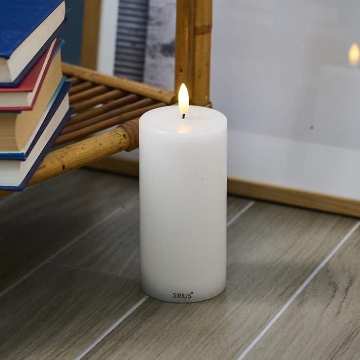 Sirius Weiss Led Kerze Sille 7,5 X 15 Cm Weiß