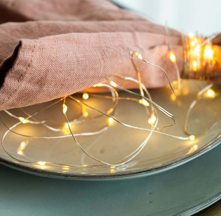 Sirius Silber Lichterkette Knirke 40 Led Warmweiß Innen 3,9 M Batteriebetrieben